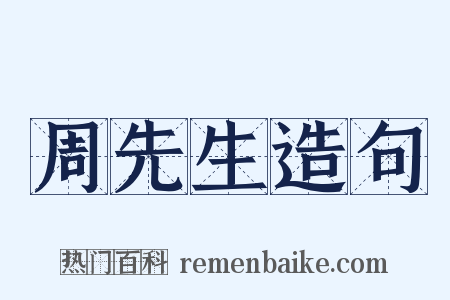 周先生造句是什么意思的图片